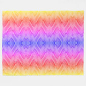 複雑なサンゴとピンクの色合いの大理石のパターン フリースブランケット (正面(横))