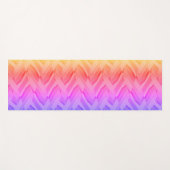 複雑なサンゴとピンクの色合いの大理石のパターン ヨガマット (正面(横))