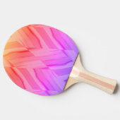 複雑なサンゴとピンクの色合いの大理石のパターン 卓球ラケット (横)