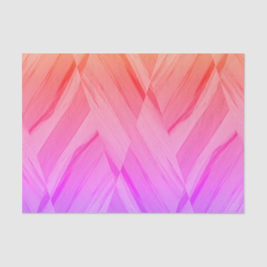 複雑なサンゴとピンクの色合いの大理石のパターン 薄葉紙 (正面)