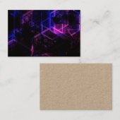 複雑なジオメトリカラーネオンパターン 名刺 (正面/裏面)