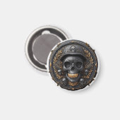 複雑なスカルデザイン マグネット (正面/裏面)