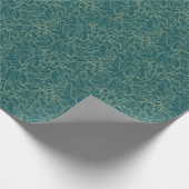 複雑なスティプルされたテクスチャ、ターコイズ抽象芸術パット ラッピングペーパー (角)