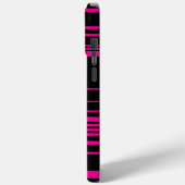 複雑なストライプ - マゼンタとブラック Case-Mate iPhoneケース (裏面 / 左)