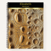 複雑なスナックスキンのテクスチャのクローズアップ ノートブック (正面)