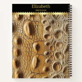 複雑なスナックスキンのテクスチャのクローズアップ ノートブック (裏面)