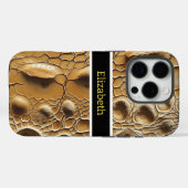 複雑なスナックスキンのテクスチャのクローズアップ Case-Mate iPhoneケース (裏面 (横))