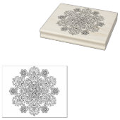 複雑なスノーフレークデザインジャイアントゴムスタンプA ラバースタンプ (押印)