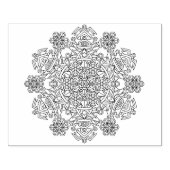 複雑なスノーフレークデザインジャイアントゴムスタンプA ラバースタンプ (インプリント)