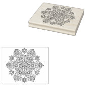複雑なスノーフレークデザインジャイアントゴムスタンプB ラバースタンプ (押印)