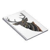 複雑なデザインのシカの木びき台 ノートブック (右側)