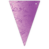 複雑なデザインの鮮やかな紫色の布地 バンティングフラッグ (第2の旗)
