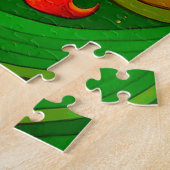 複雑なデジタルアート。 ジグソーパズル (側面)