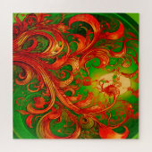 複雑なデジタルアート。 ジグソーパズル (横)