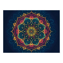 複雑なデジタルマンダラ：色の万華鏡のように千変万化するパターン