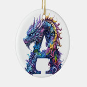 複雑なドラゴン – 手紙A セラミックオーナメント (右)