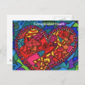 複雑なハート ポストカード (正面/裏面)