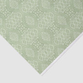 複雑なパステルグリーンパターン 薄葉紙 (詳細)