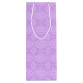 複雑なパステルパープル模様 ワインギフトバッグ (裏面)