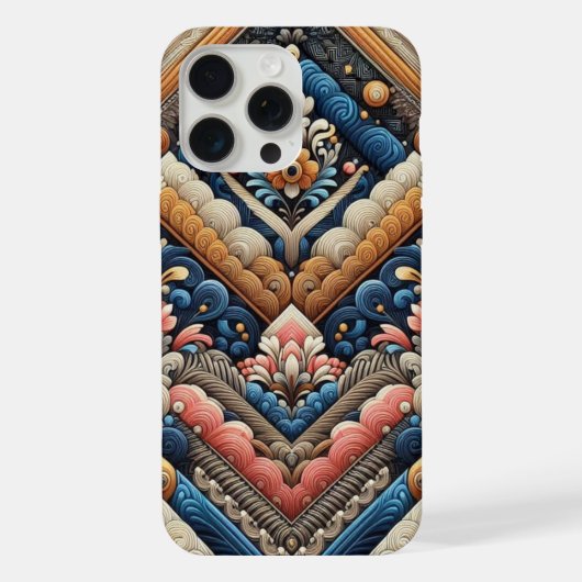 複雑なパターン iPhoneケース (裏面)
