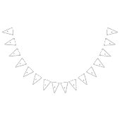 複雑なパットを特徴とするカラフルウォールのシール バンティングフラッグ (全)