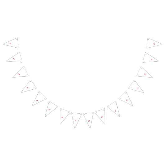 複雑なパッ離れトを表示する二つの赤と白 バンティングフラッグ (全)