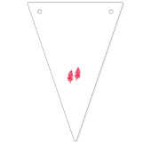 複雑なパッ離れトを表示する二つの赤と白 バンティングフラッグ (第1の旗)