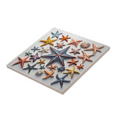 複雑なヒトデのラインアート タイル (側面)