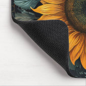 複雑なヒマワリ植物芸術 マウスパッド (コーナー)