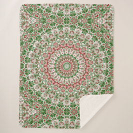 複雑なファンキー折衷的ボホヒッピークリスマスマンダラ シェルパブランケット