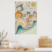 複雑なフラクタルパターン ポスター (キッチン)