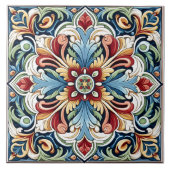 複雑なフローラタイルデザイン タイル (正面)
