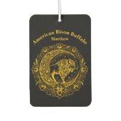 複雑なフローラデザインパターンのバイソンバッファロー カーエアーフレッシュナー (正面)