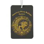 複雑なフローラデザインパターンのバイソンバッファロー カーエアーフレッシュナー (裏面)