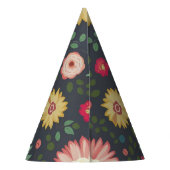 複雑なフローラパーソナライズされたパーティー帽子 パーティーハット (裏面)