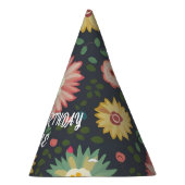 複雑なフローラパーソナライズされたパーティー帽子 パーティーハット (右)