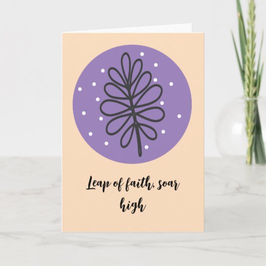 複雑なフローララインスケッチ思慮深いジェスチャー カード (正面)