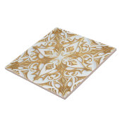 複雑なフローラルパターンセラミックタイル白金ゴールド タイル (側面)