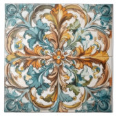 複雑なフローラ装飾タイル タイル (正面)