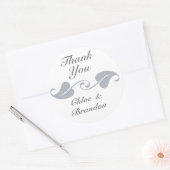 複雑なブドウの木に感謝ステッカー ラウンドシール (封筒)