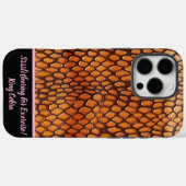 複雑なヘビの革の芸術的なディスプレイ Case-Mate iPhoneケース (裏面 (横))