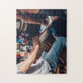 複雑なマスクによるドラマー ジグソーパズル (縦)