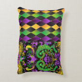 複雑なマルディグラスカラーズドラゴン,ダイヤモンド アクセントクッション (裏面(縦))