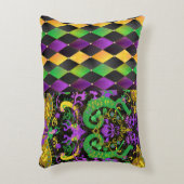 複雑なマルディグラスカラーズドラゴン,ダイヤモンド アクセントクッション (正面(垂直))