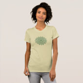 複雑なマンダラTシャツ – 聖幾何学サークル Tシャツ (正面フル)
