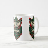 複雑なメキシコ風エンブレム コーヒーマグカップ (正面右)