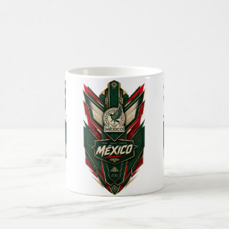 複雑なメキシコ風エンブレム コーヒーマグカップ