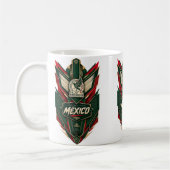複雑なメキシコ風エンブレム コーヒーマグカップ (左)
