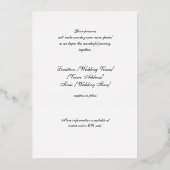 複雑なモチーフとフィリグリーの魅力溢れる 箔招待状 (裏面)