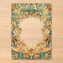 複雑なモチーフのフィリグリーのアクリルオーバーレイ